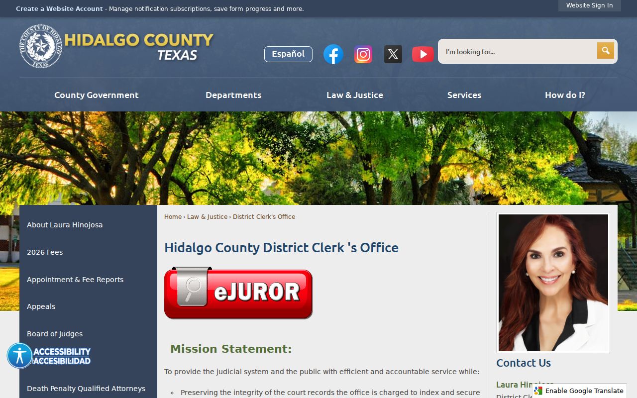 Hidalgo County court records District Clerk office and copy links